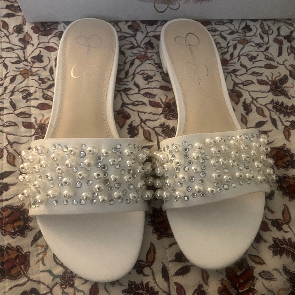 White Pearl heels